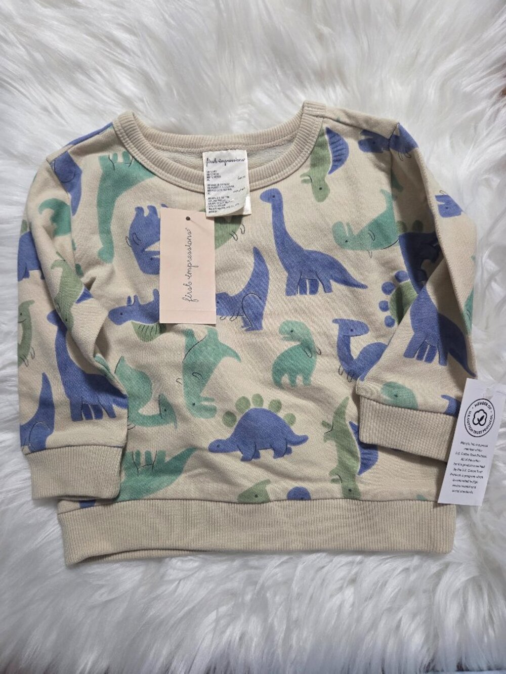 First Impressions Baby Pullover Dinosaur Sweater